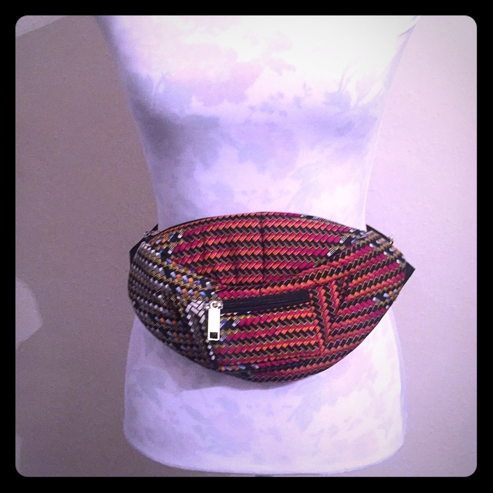 Multicolor Cotton AZTEC Design Waist Bumbag